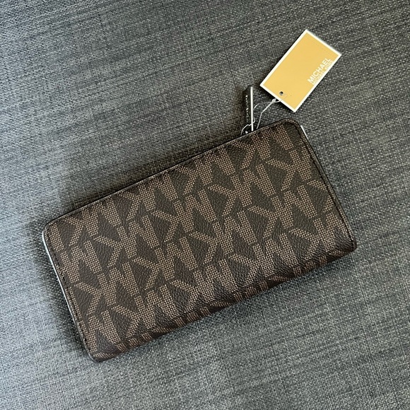 NWT MICHAEL KORS JET SET CHARM LARGE TOP ZIP CONTINENTAL WALLET CASE - Picture 5 of 11